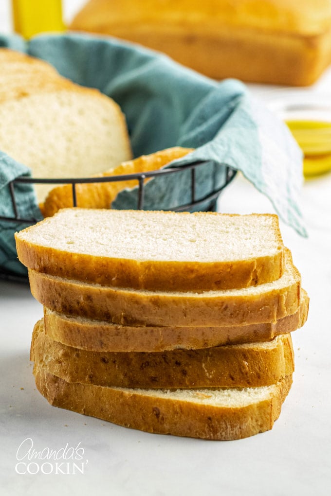 slices of bread stacked up