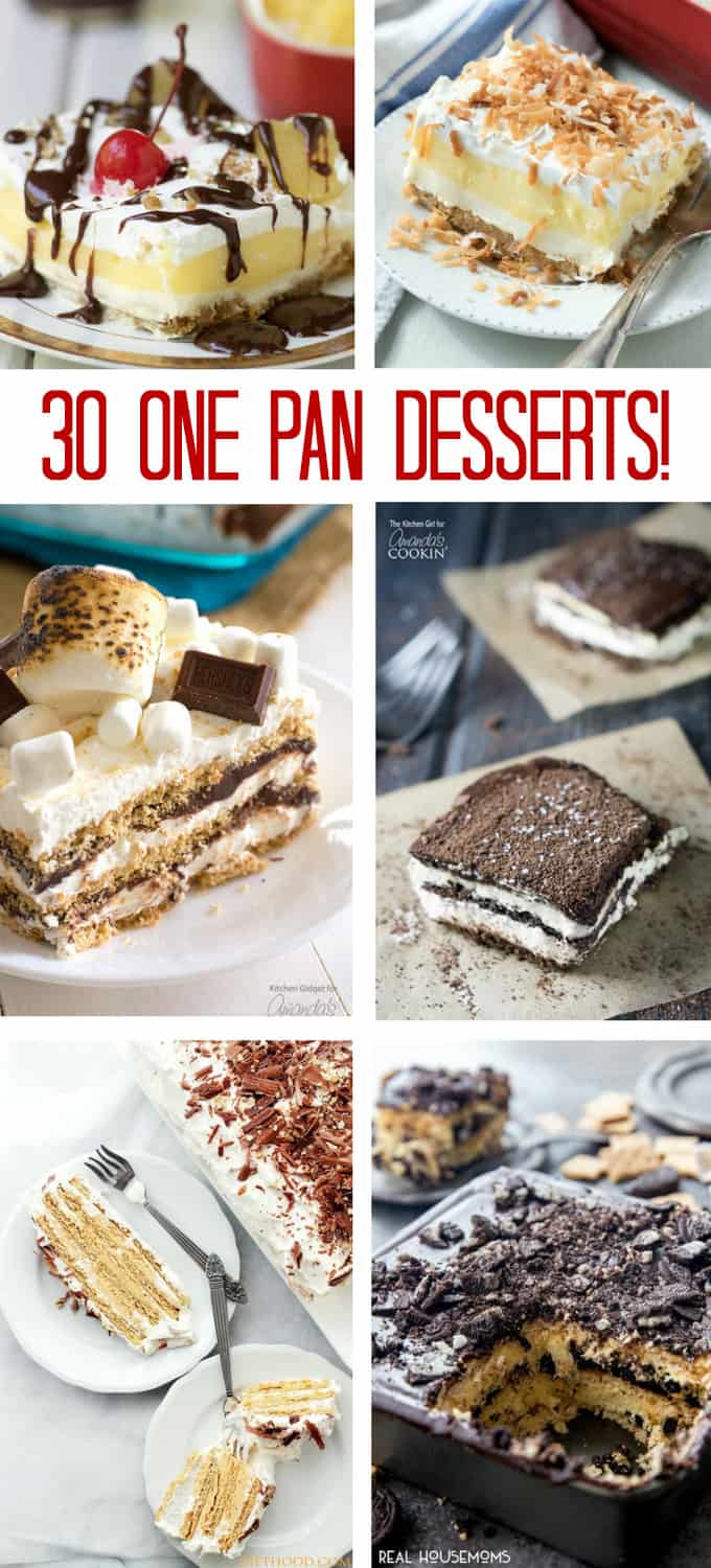 collage of different desserts