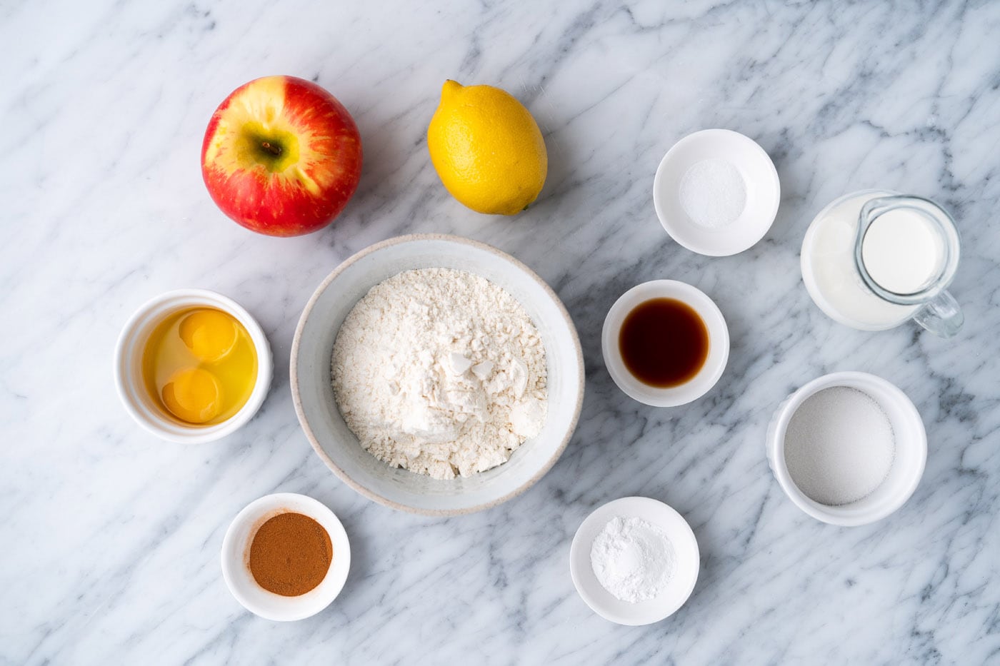 ingredients for Air Fryer Apple Fritters
