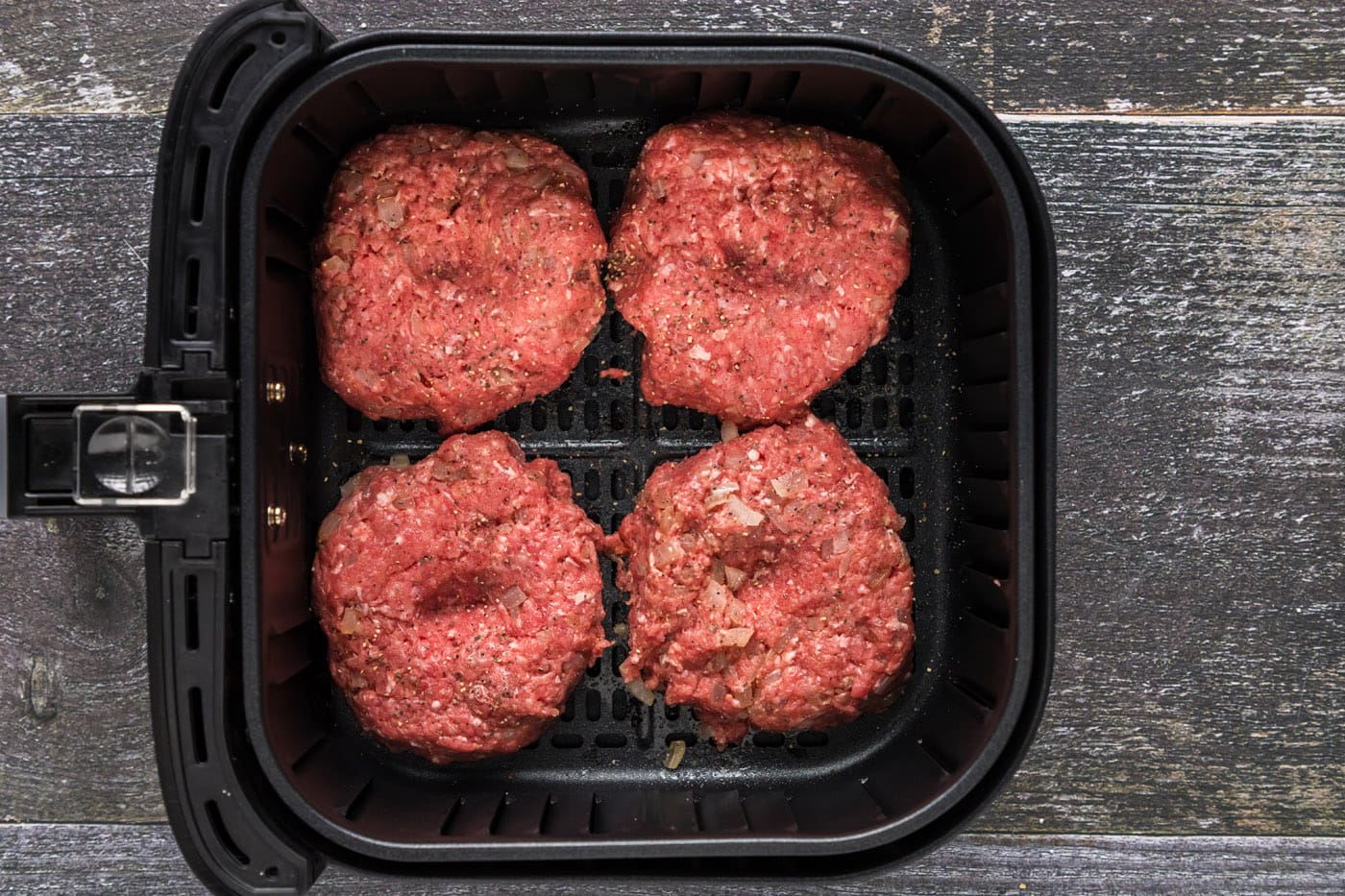 seasoned burger patties in the air fryer