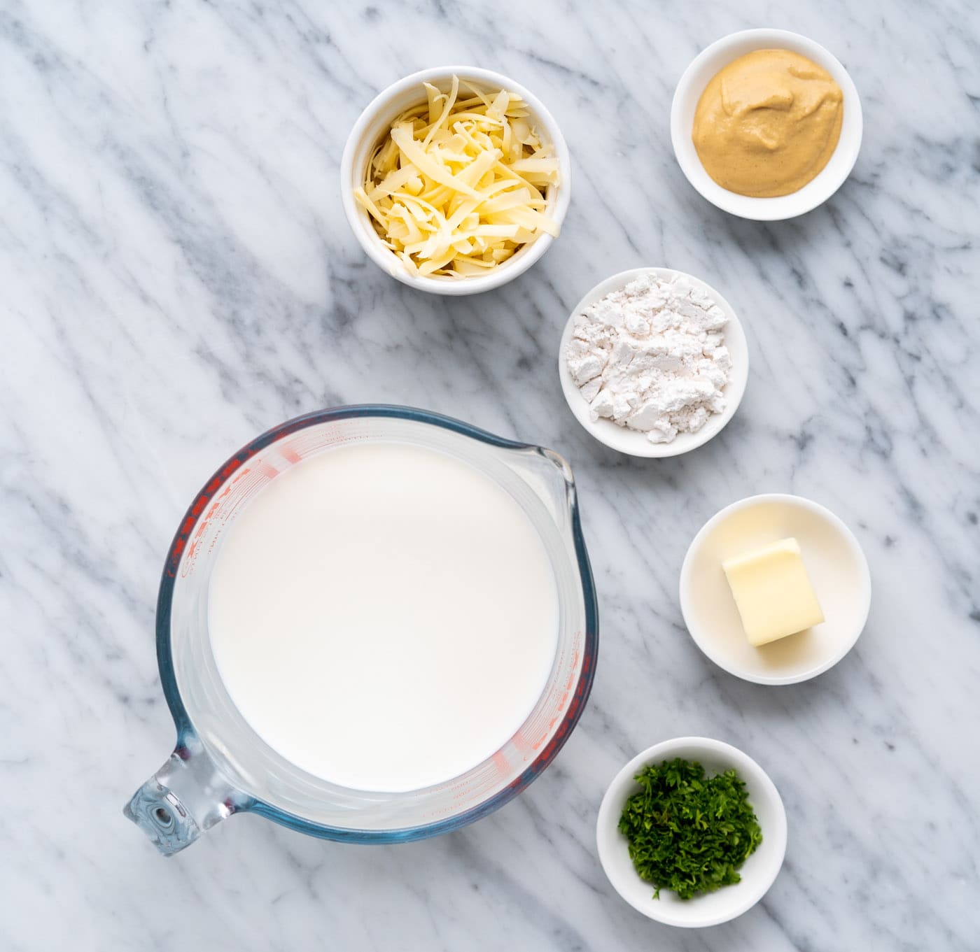 sauce ingredients for Air Fryer Chicken Cordon Bleu