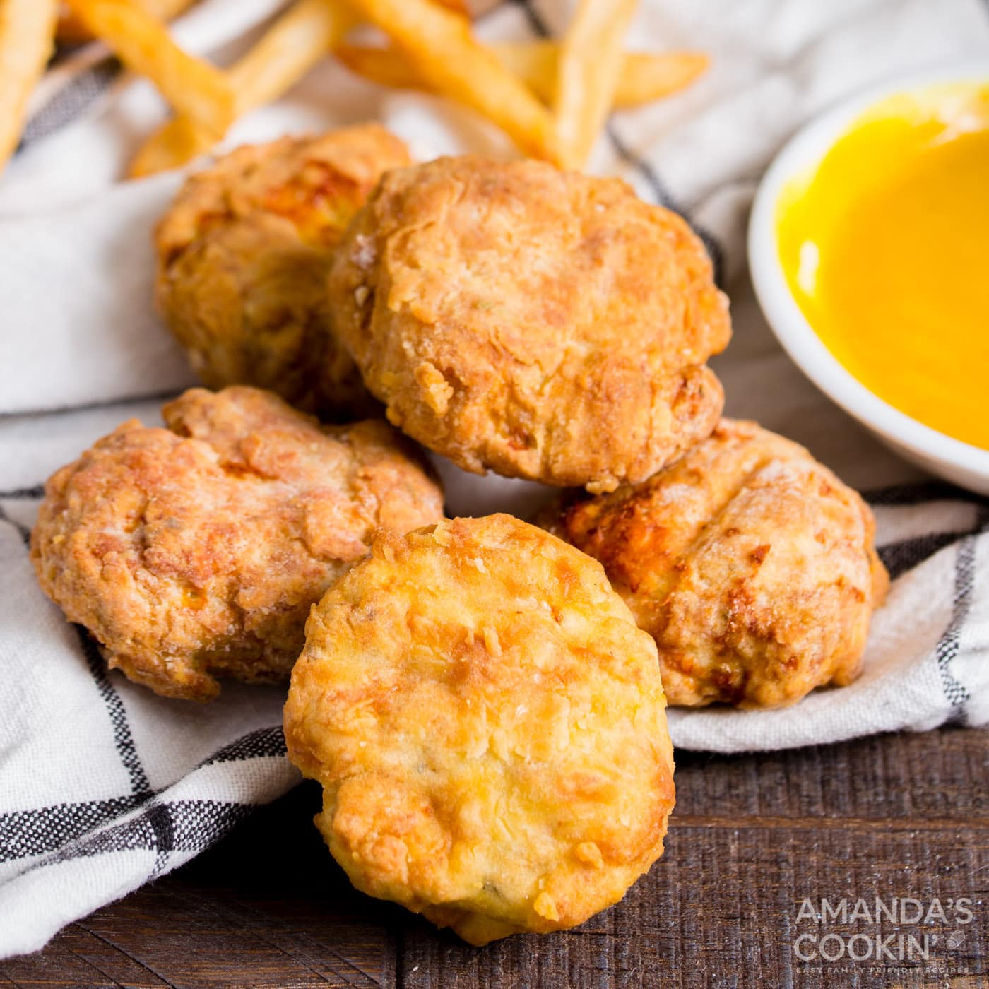 pile of air fryer chicken nuggets