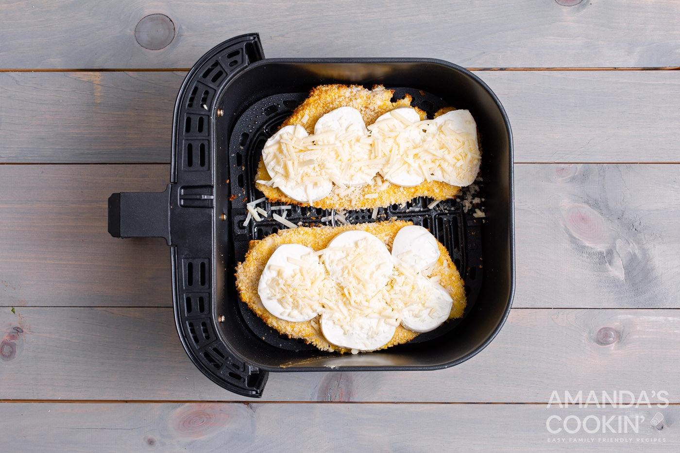 cheese on chicken in air fryer