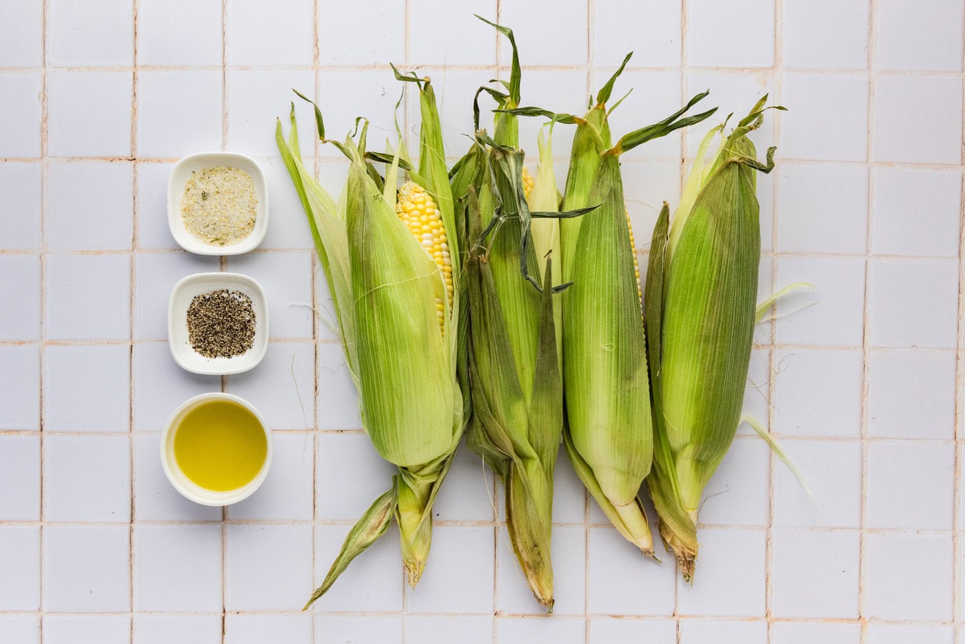 ingredients for Air Fryer Corn on the Cob