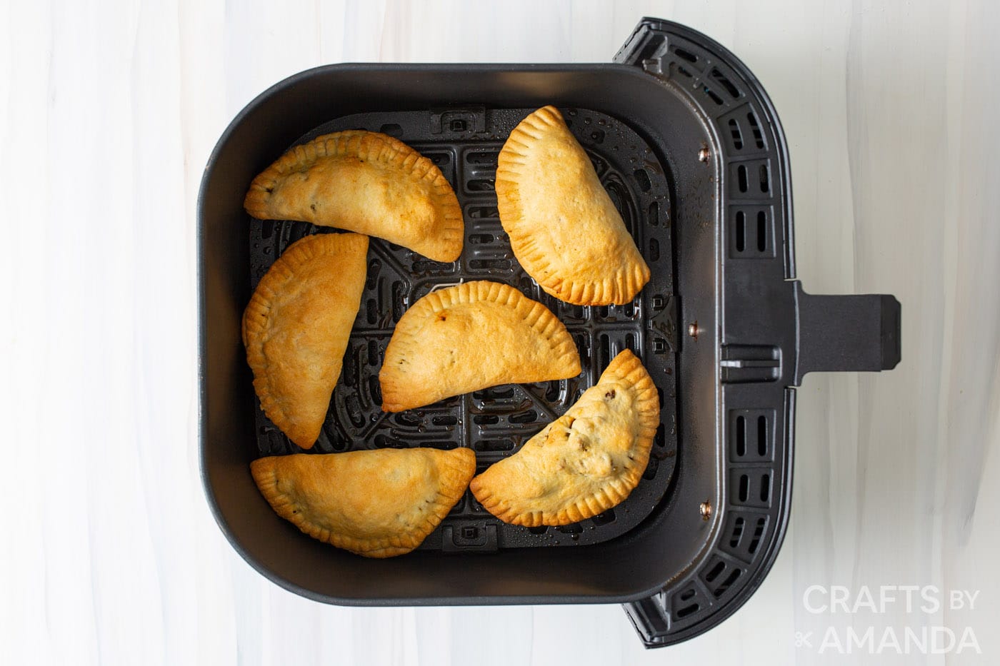 golden brown air fryer empanadas