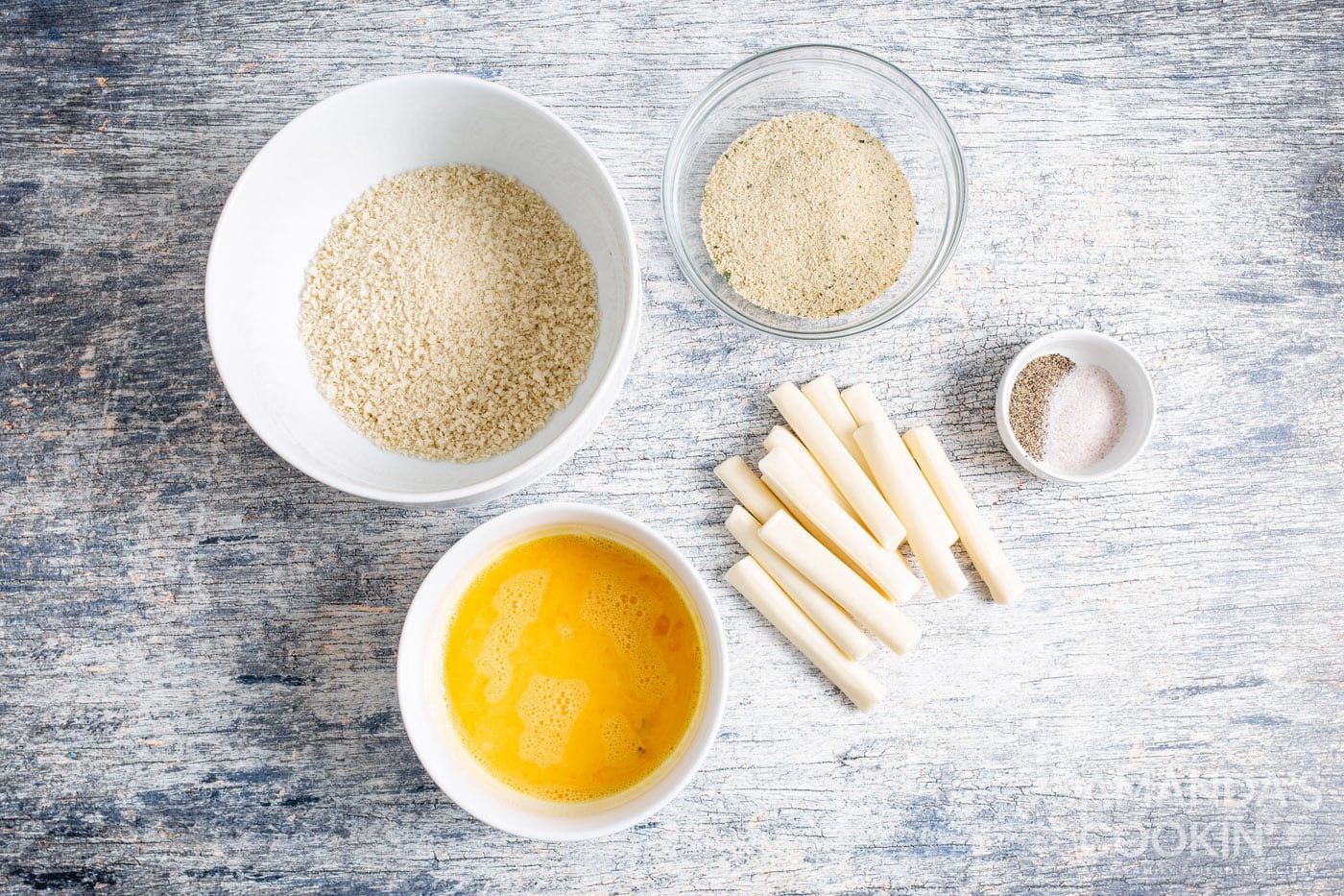 ingredients for air fryer mozzarella sticks