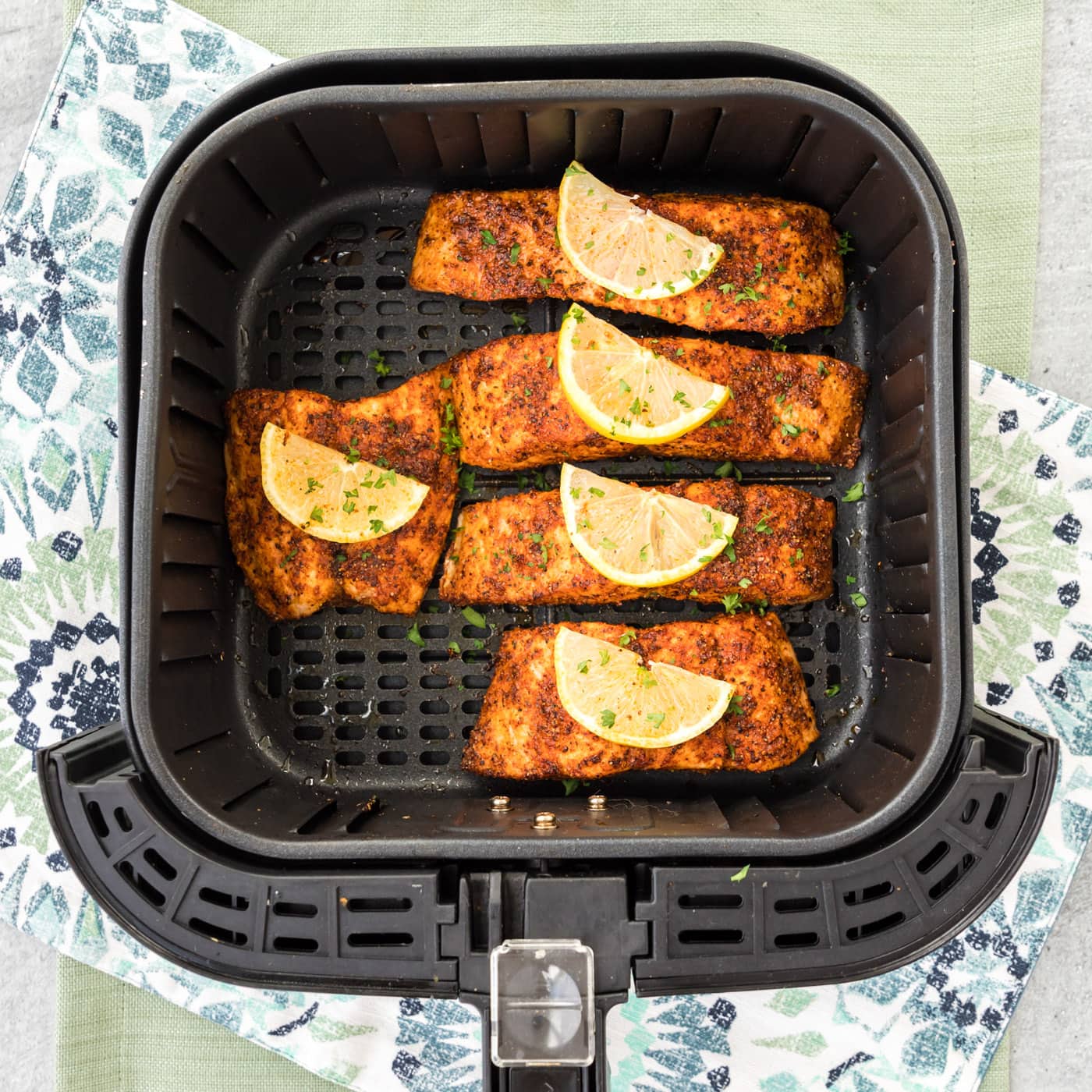 Air Fryer Salmon in an air fryer
