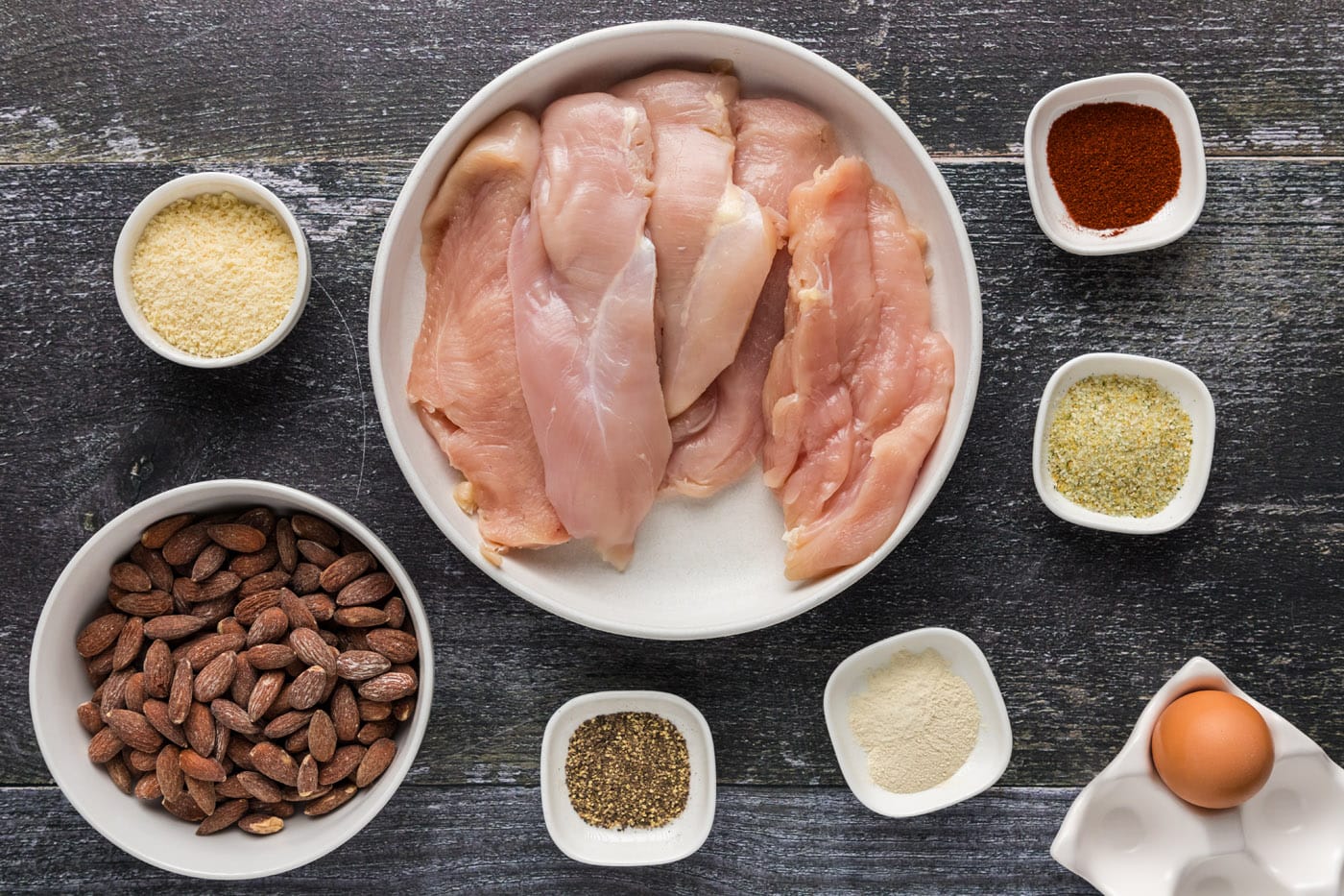 Ingredients for Almond Crusted Chicken