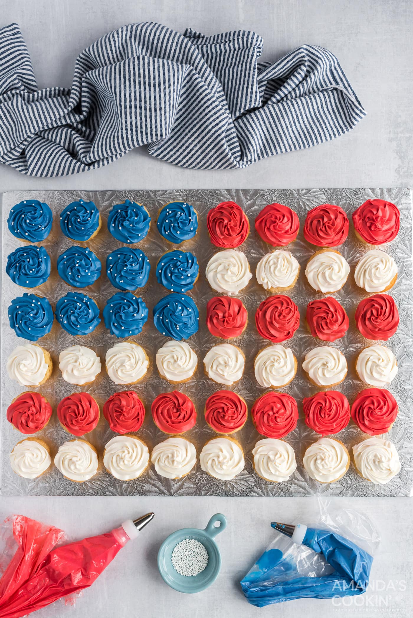 American Flag Cupcakes