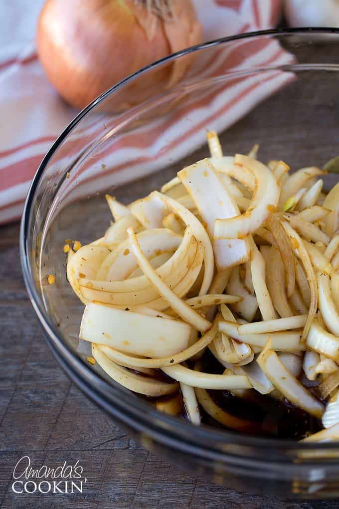Toss ingredients for Amish Pot Roast