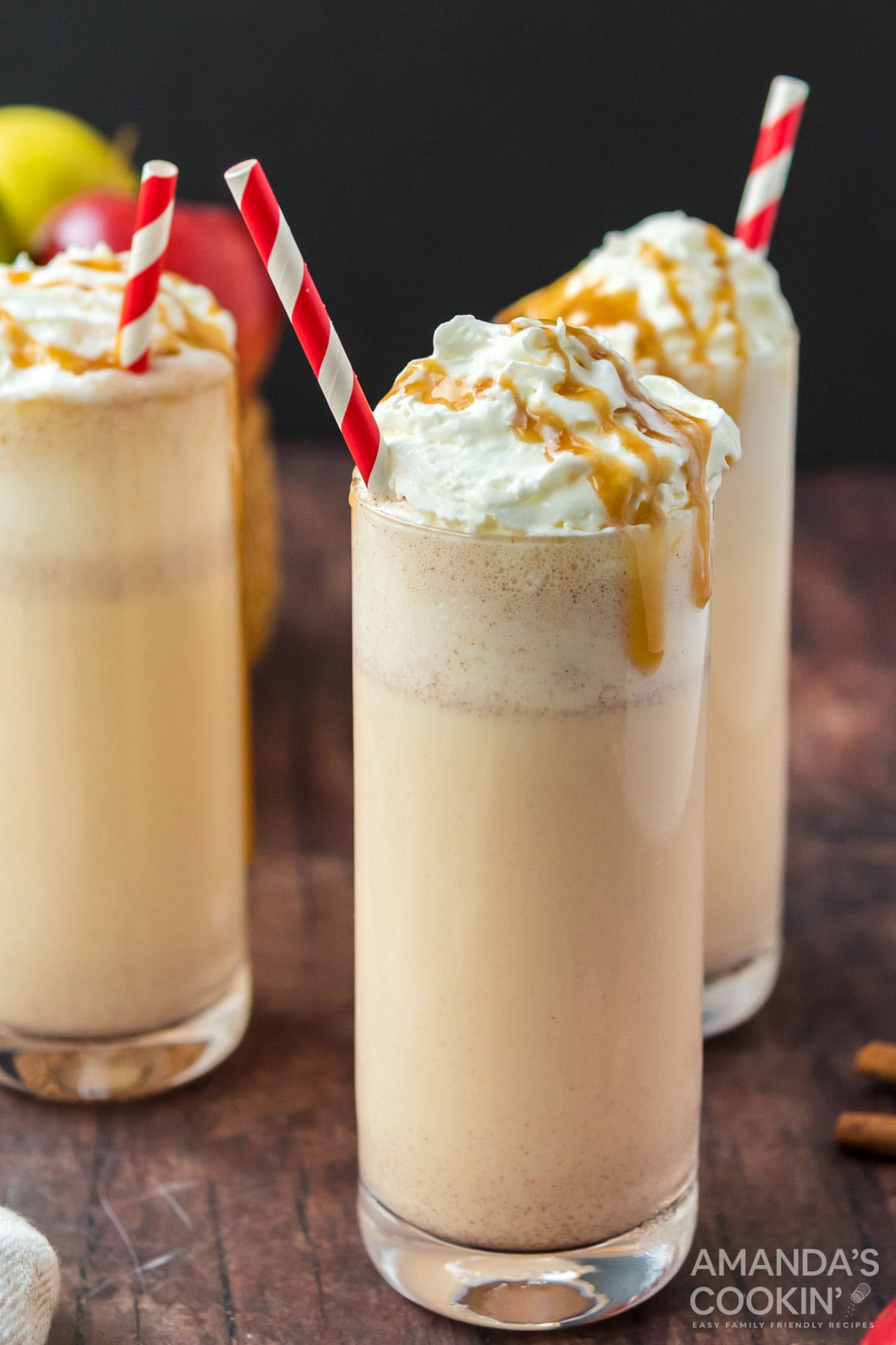 3 apple cider milkshakes
