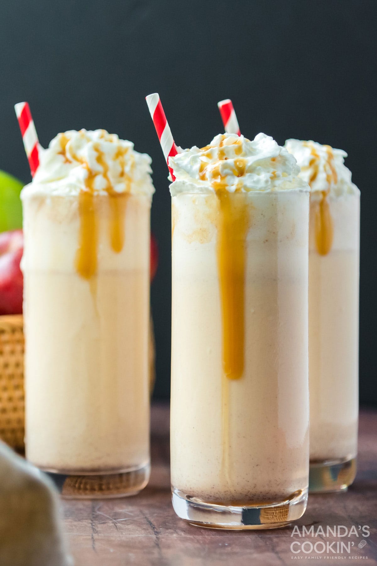 3 apple cider milkshakes