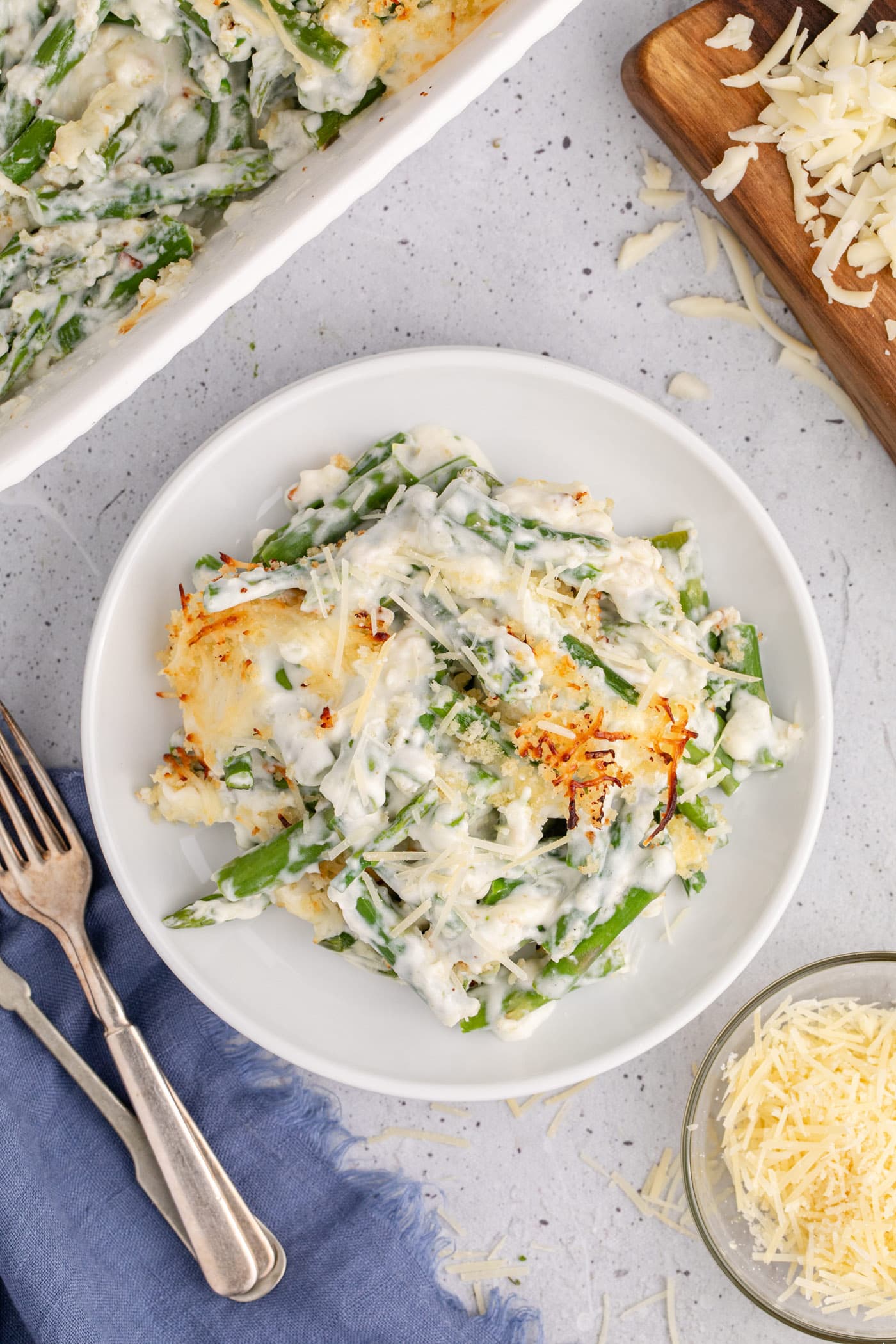 Serving of Asparagus Casserole on a plate