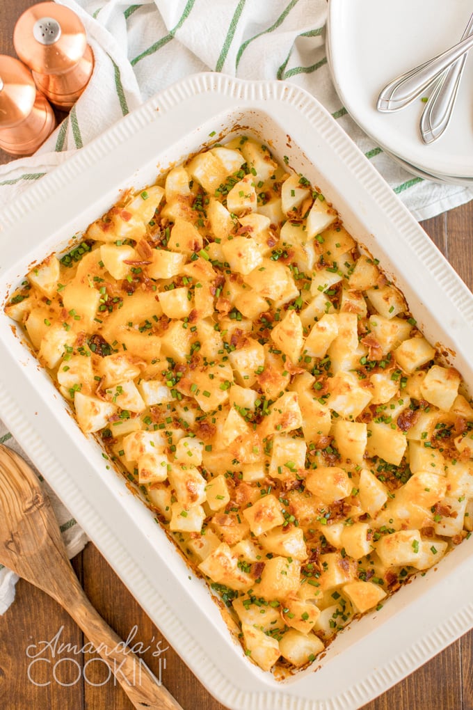 pan of cheese potatoes