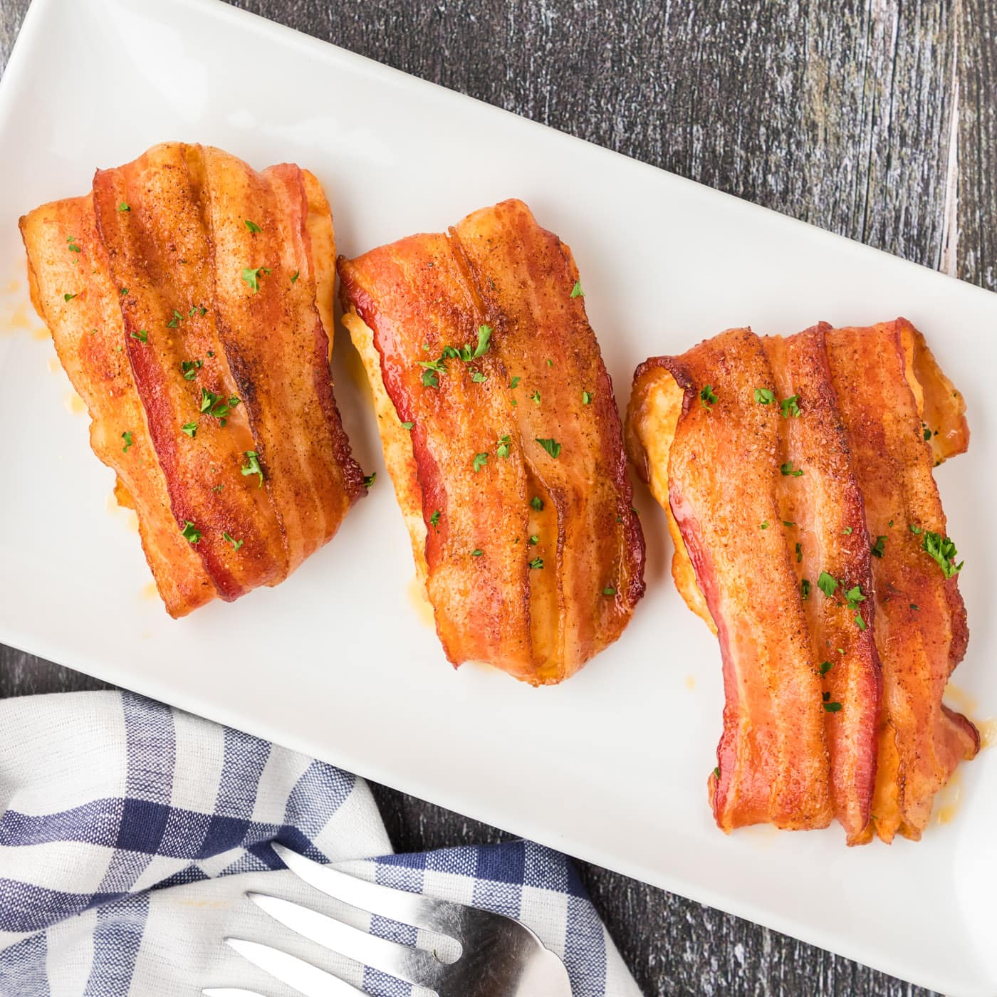 Platter of Bacon Wrapped Chicken