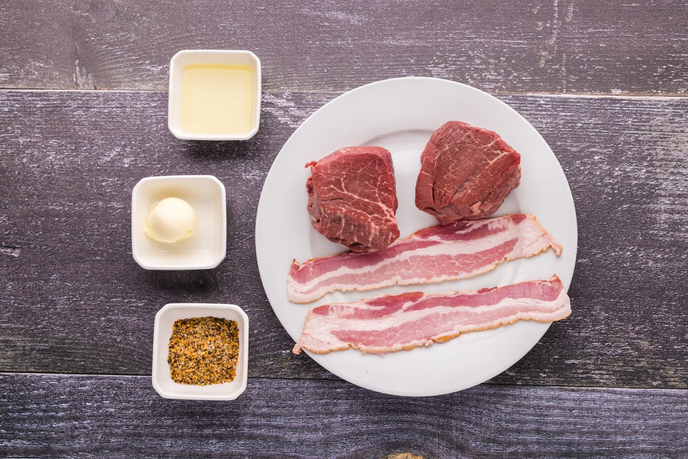 Ingredients for Bacon Wrapped Filet Mignon