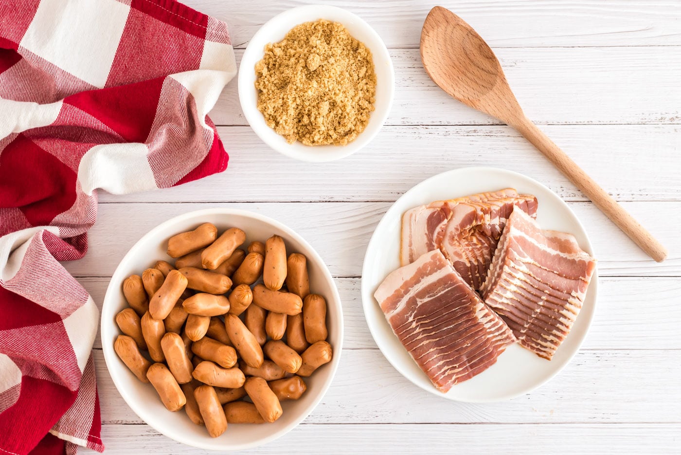 Ingredients for Bacon Wrapped Little Smokies