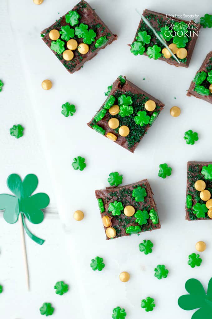 Squares of Baileys Irish Cream Chocolate Fudge