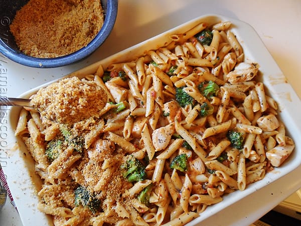 Baked Penne with Chicken, Broccoli & Smoked Gouda
