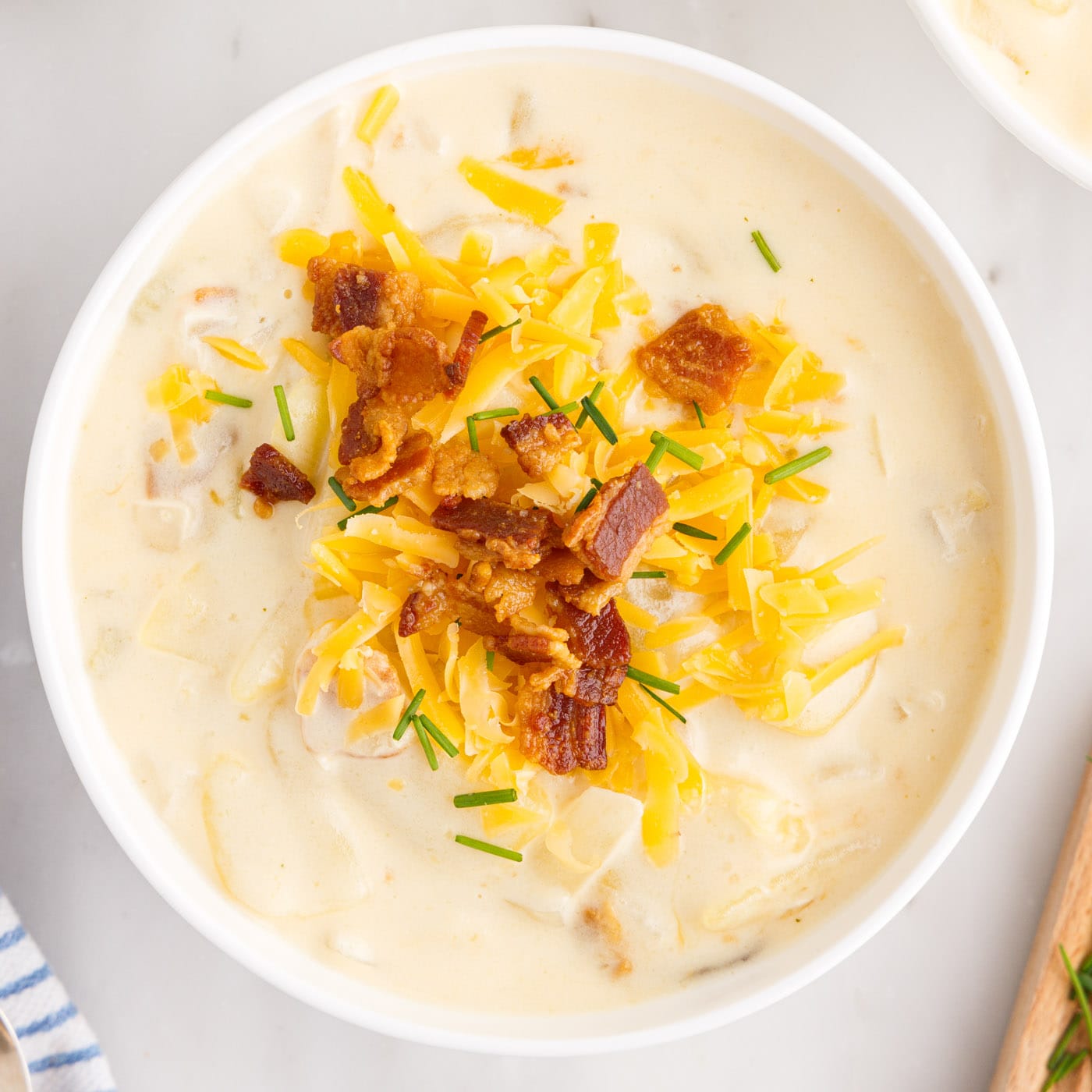 Bowl of Baked Potato Soup