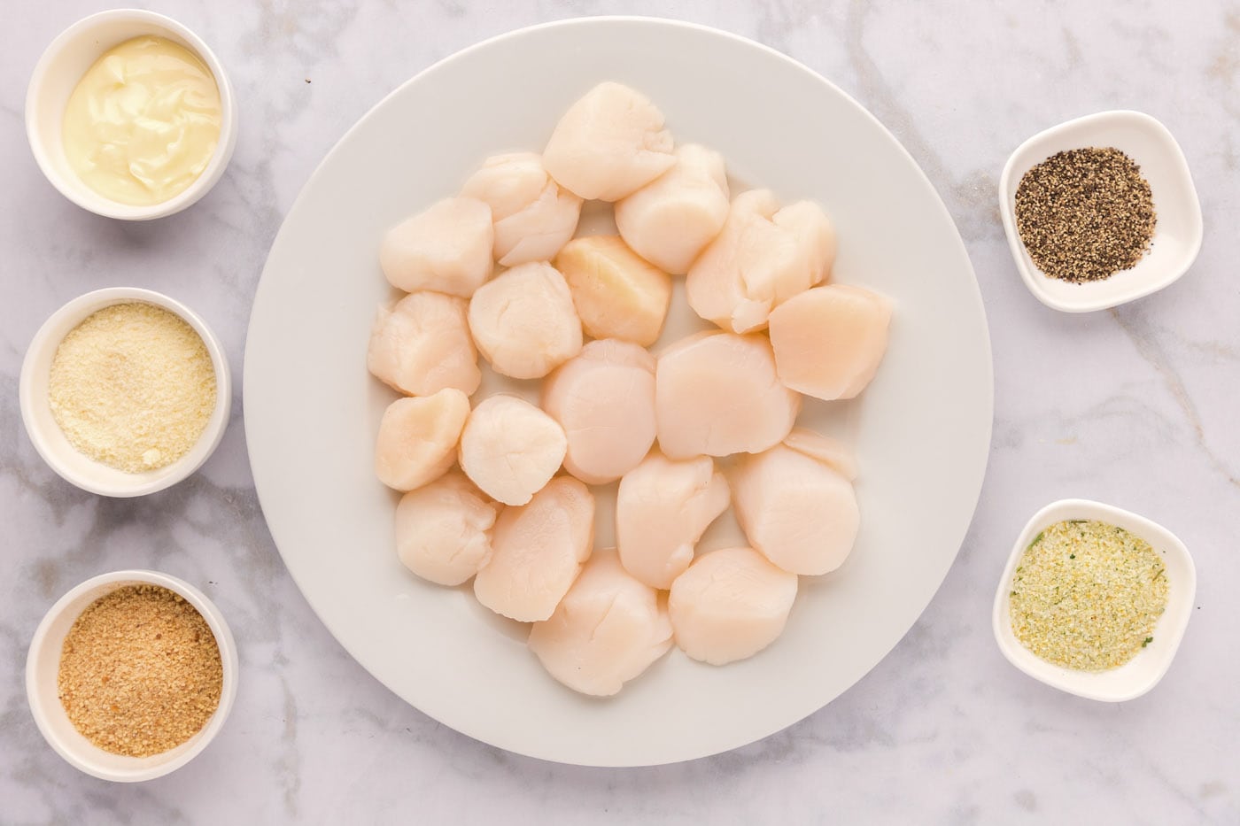 Ingredients for Baked Scallops
