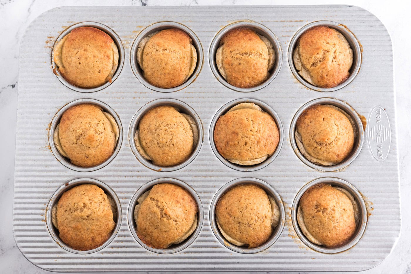 baked banana upside down muffins