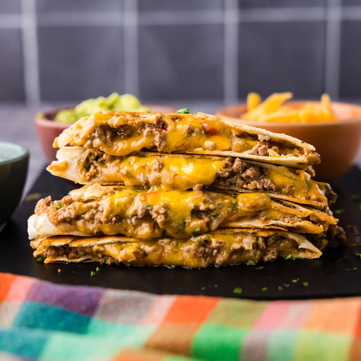 Beef and Bean Quesadillas