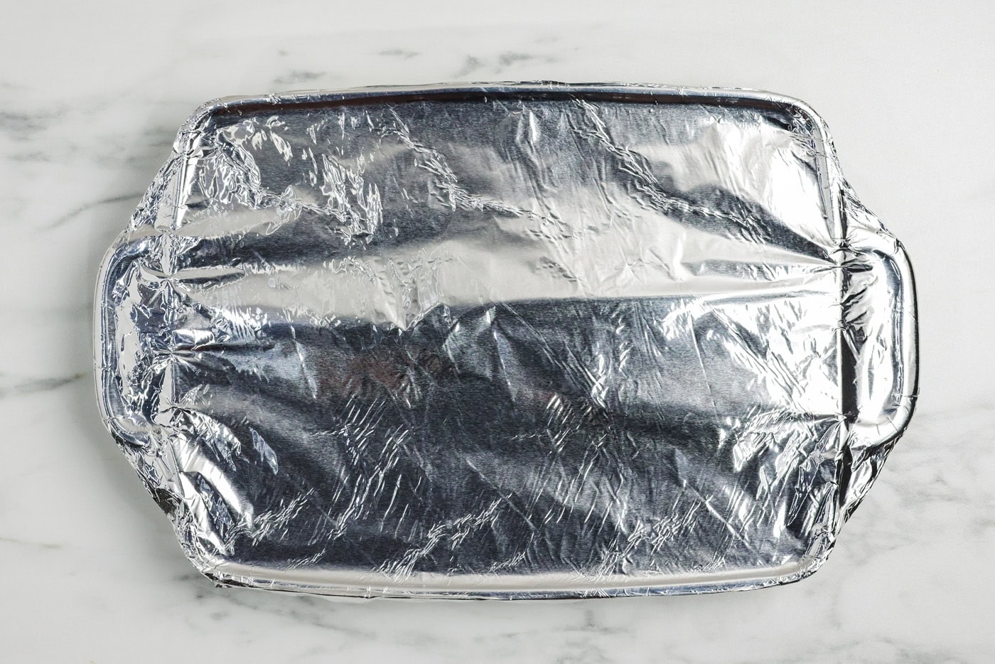 pan covered in foil