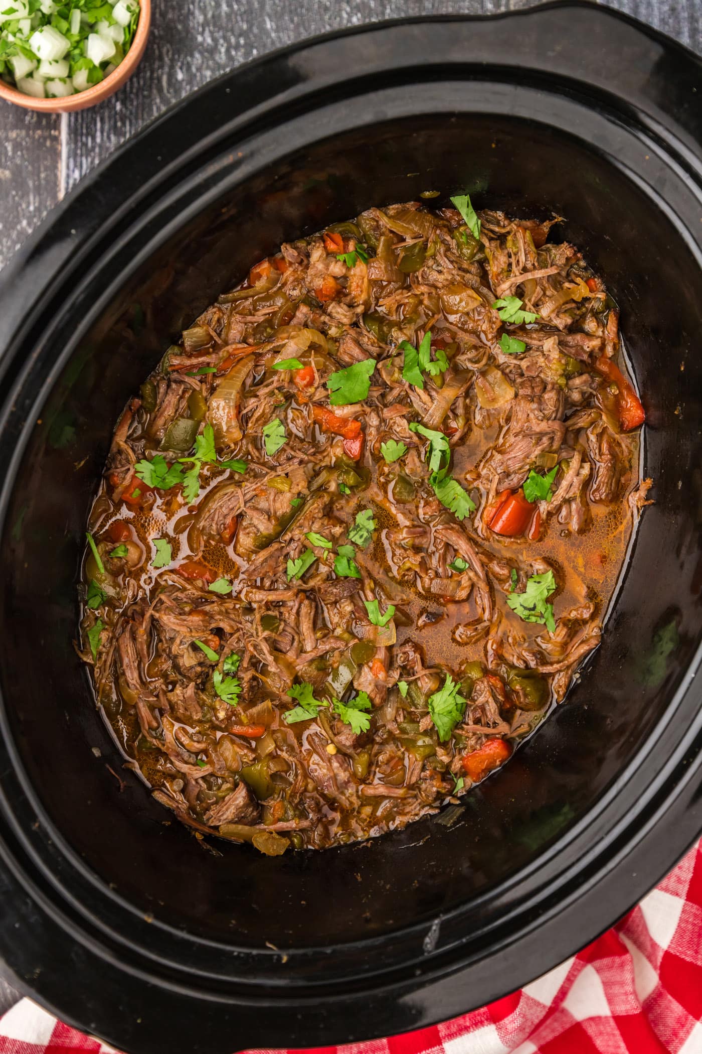 Beef Carnitas in a crockpot