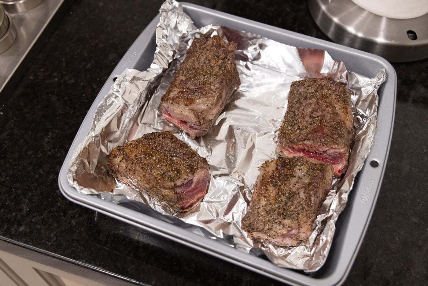 short ribs in a baking dish