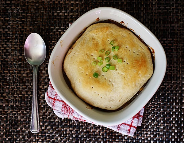 Beef Stew Biscuit Pot Pie - of