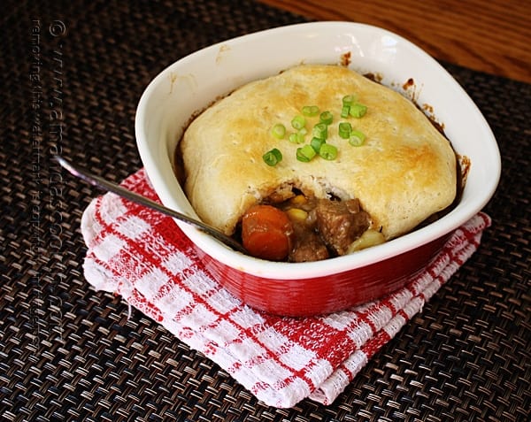Beef Stew Biscuit Pot Pie - of