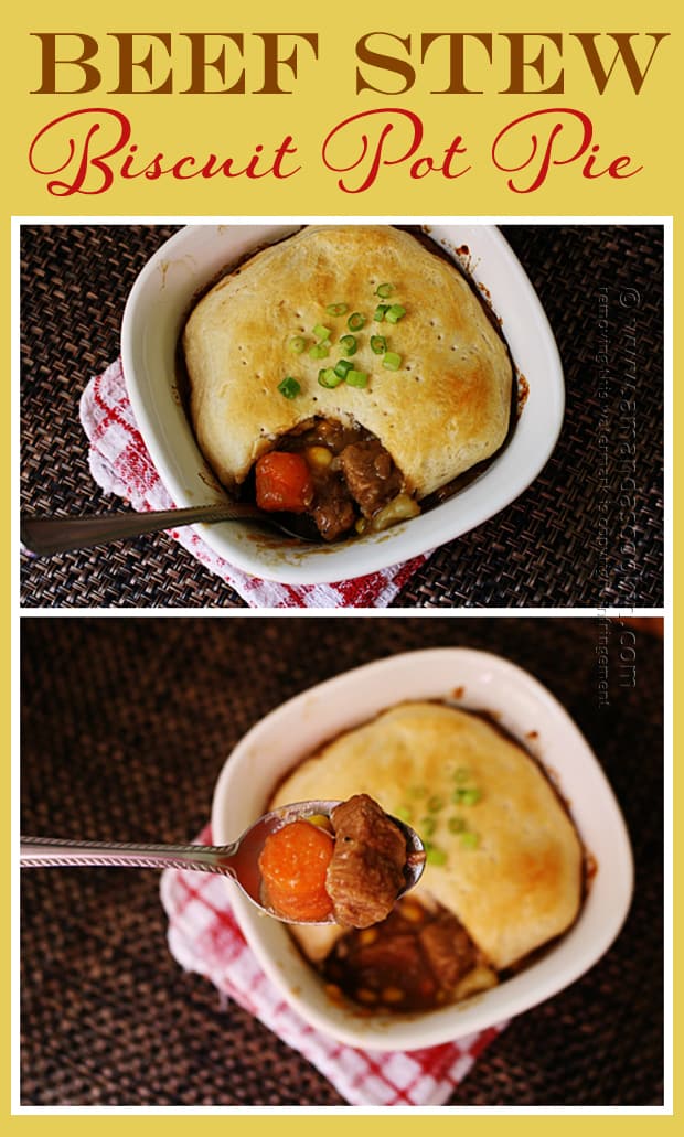 Beef Stew Biscuit Pot Pie - of