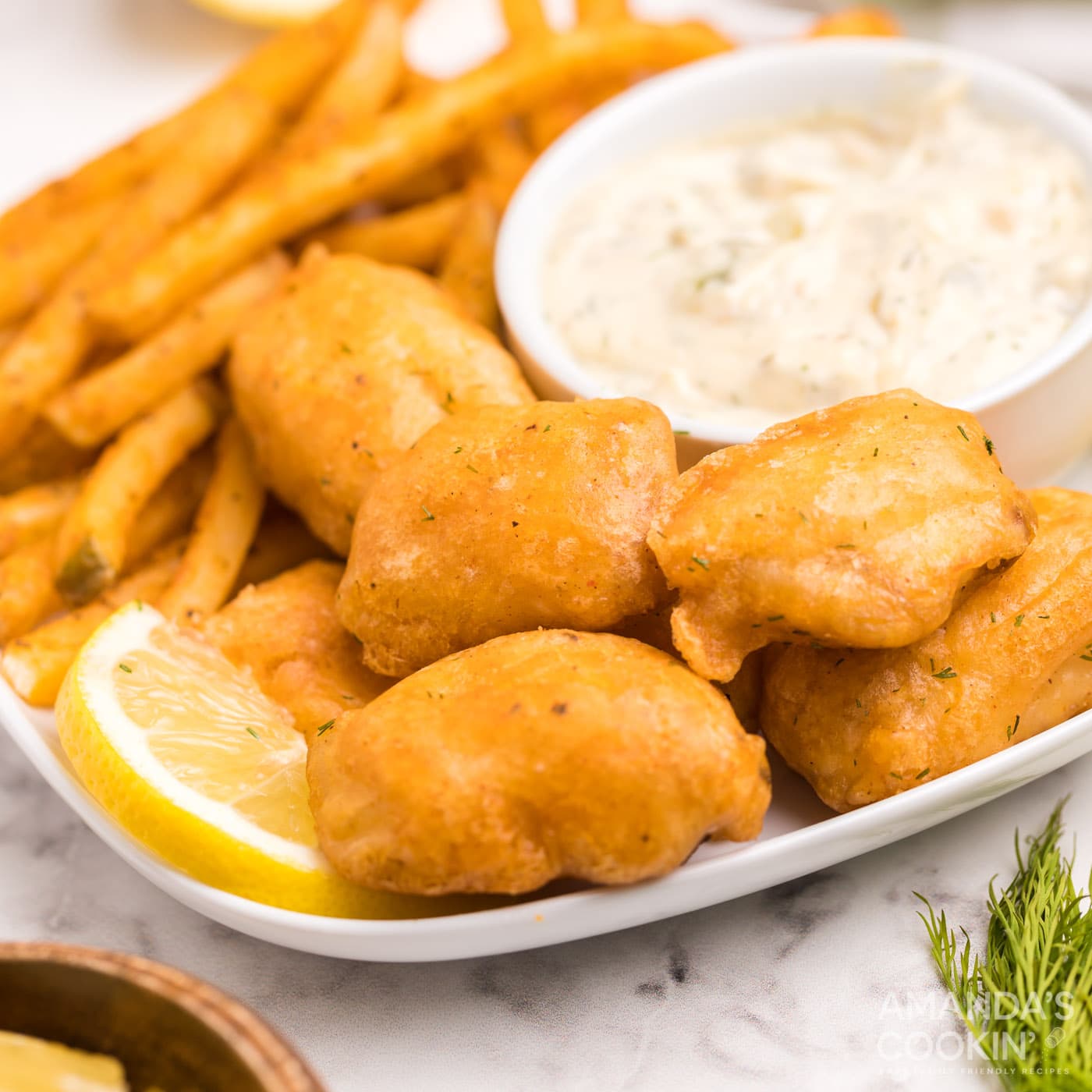 fish fry on a plate