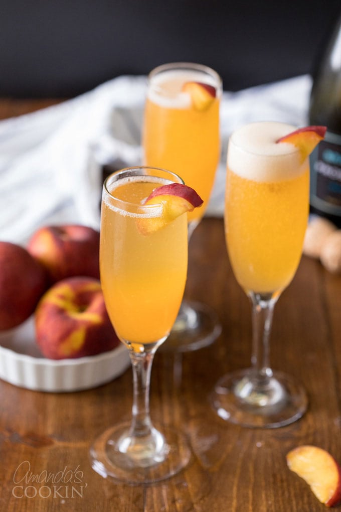 3 peach bellinis