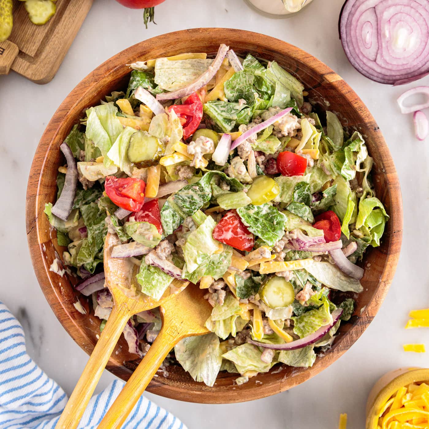 Big Mac Salad in a bowl
