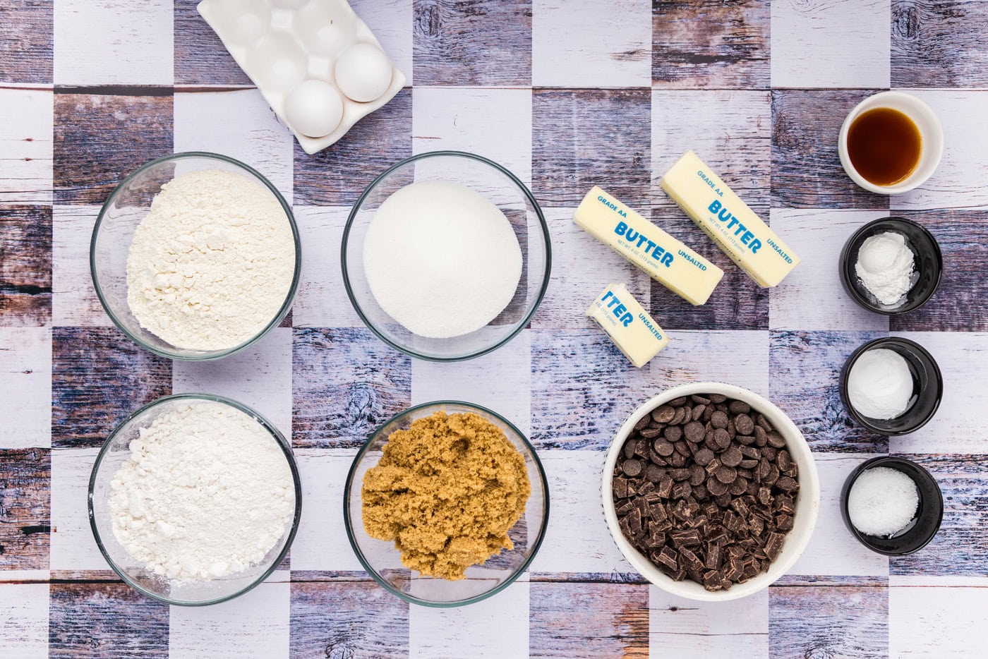 Ingredients for Chocolate Chip Cookies