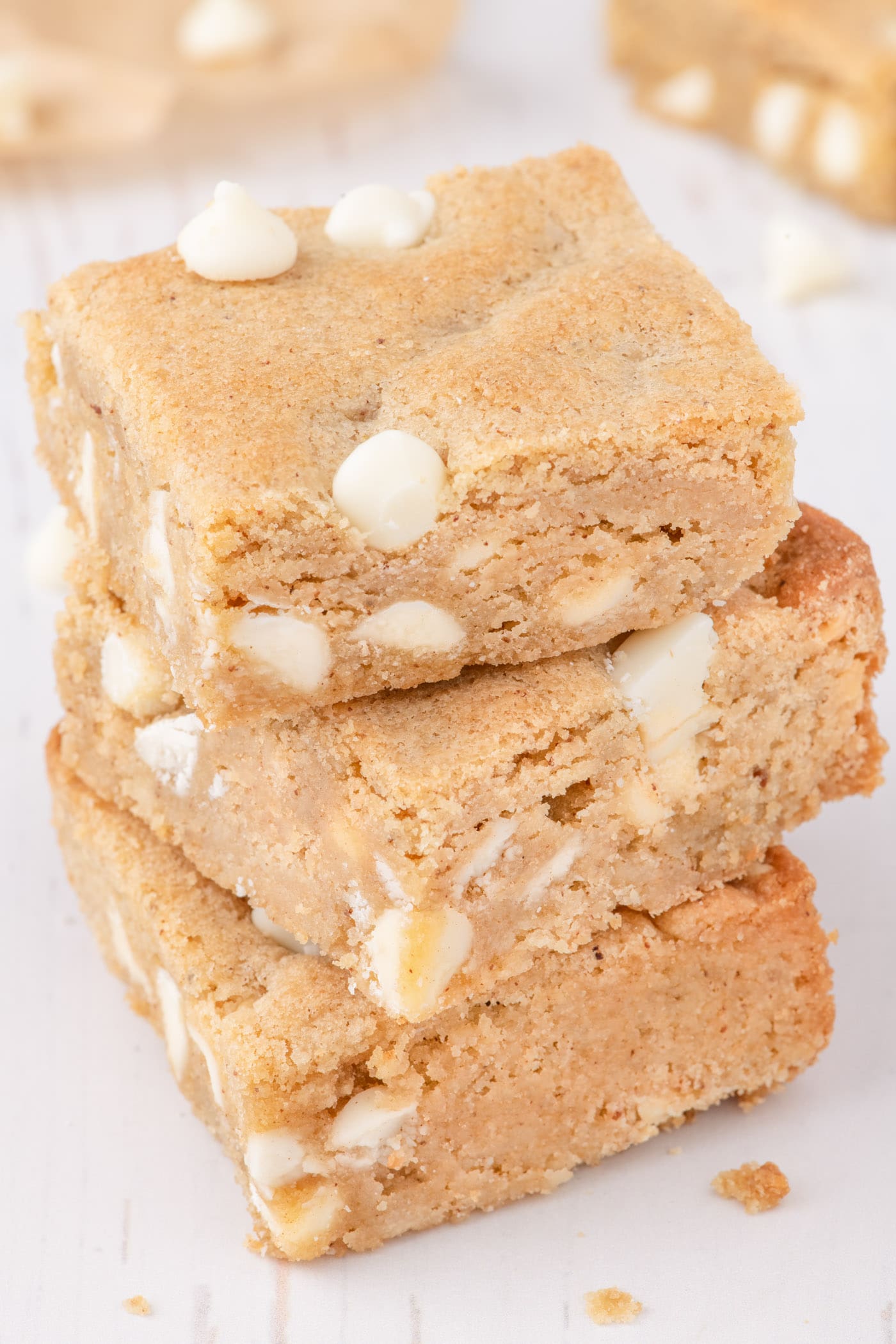 Blondies stacked on top of each other