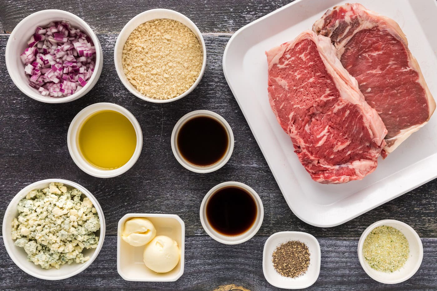 Ingredients for Blue Cheese Crusted Steak