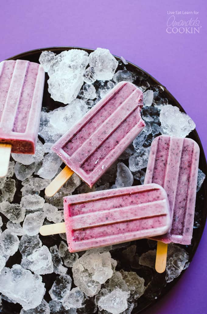 Blueberry Cheesecake Popsicles