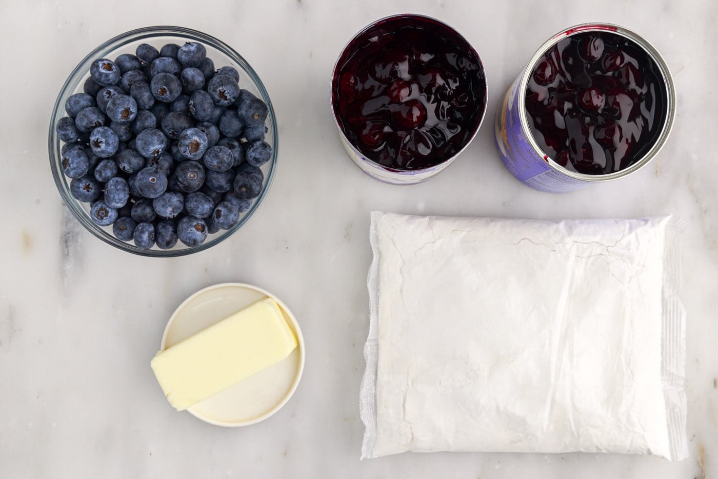 Ingredients for Blueberry Dump Cake