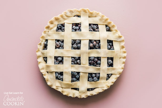 blueberry pie before oven