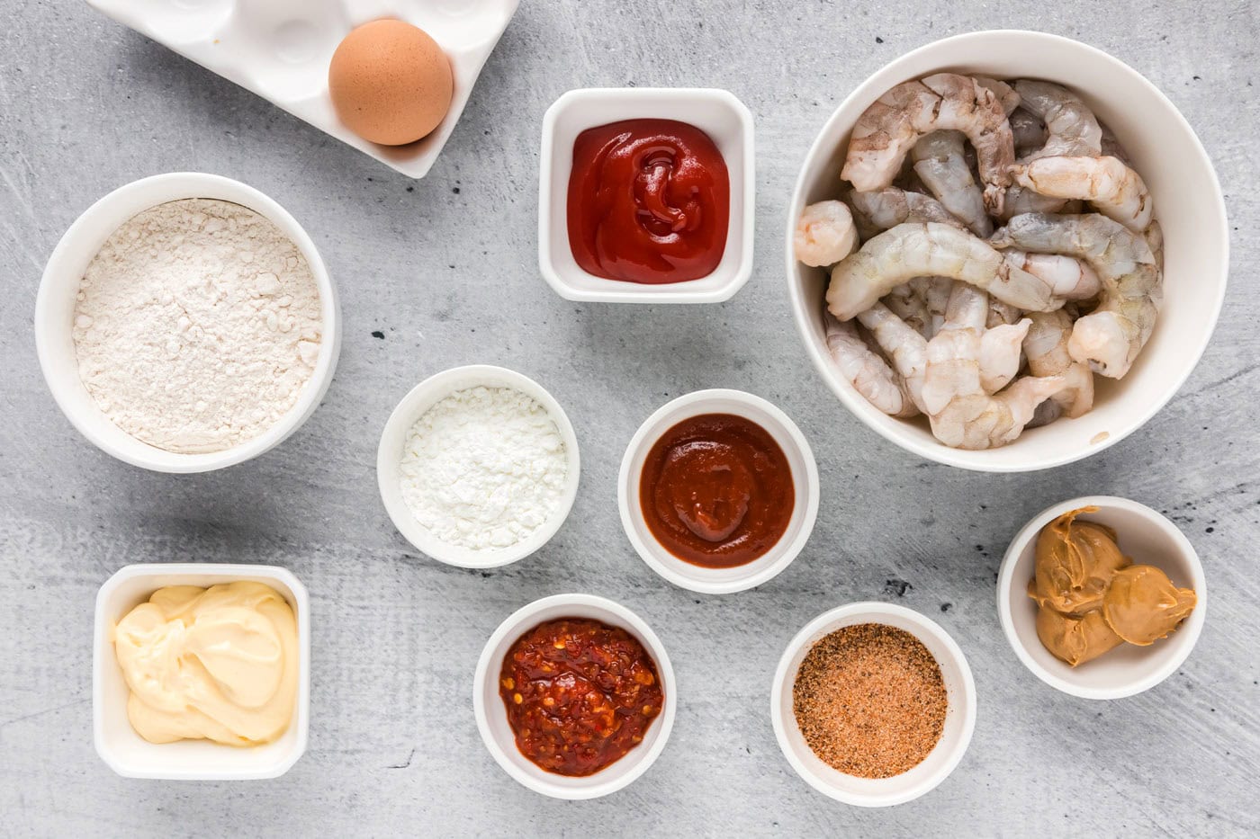 Ingredients for Boom Boom Shrimp