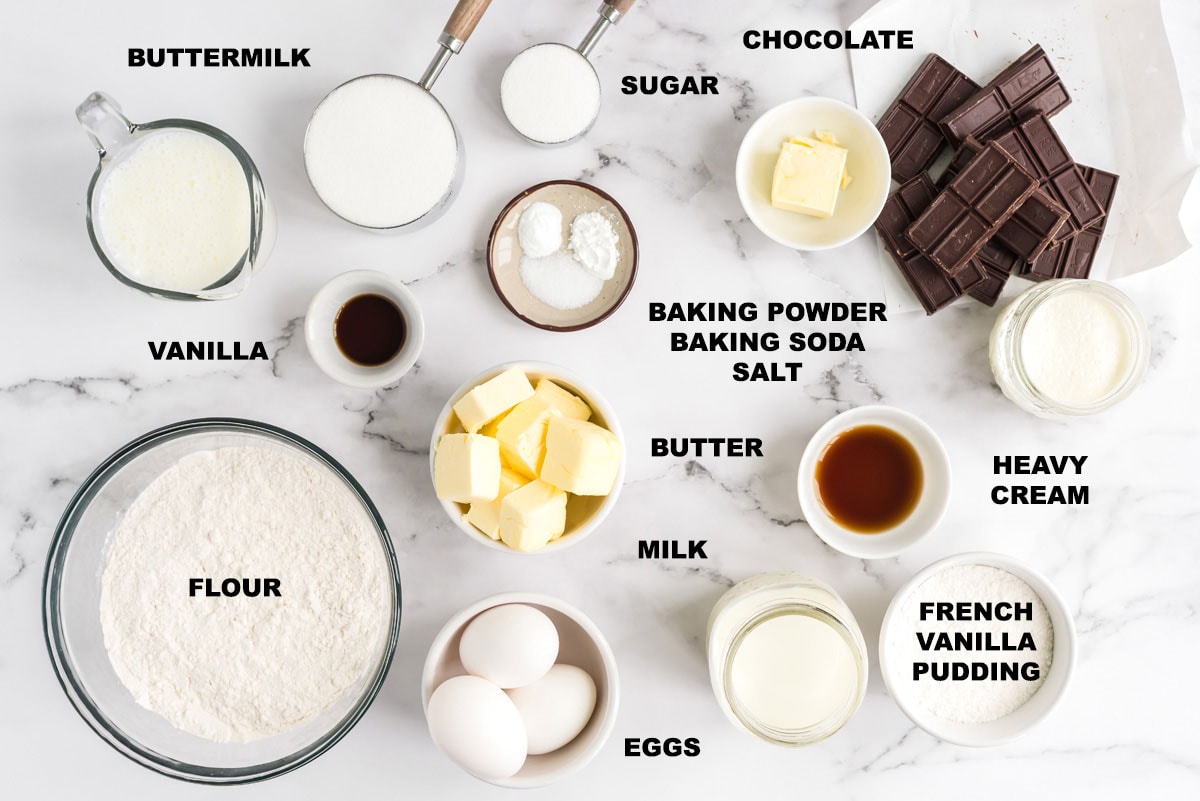 INGREDIENTS NEEDED FOR BOSTON CREAM CUPCAKES