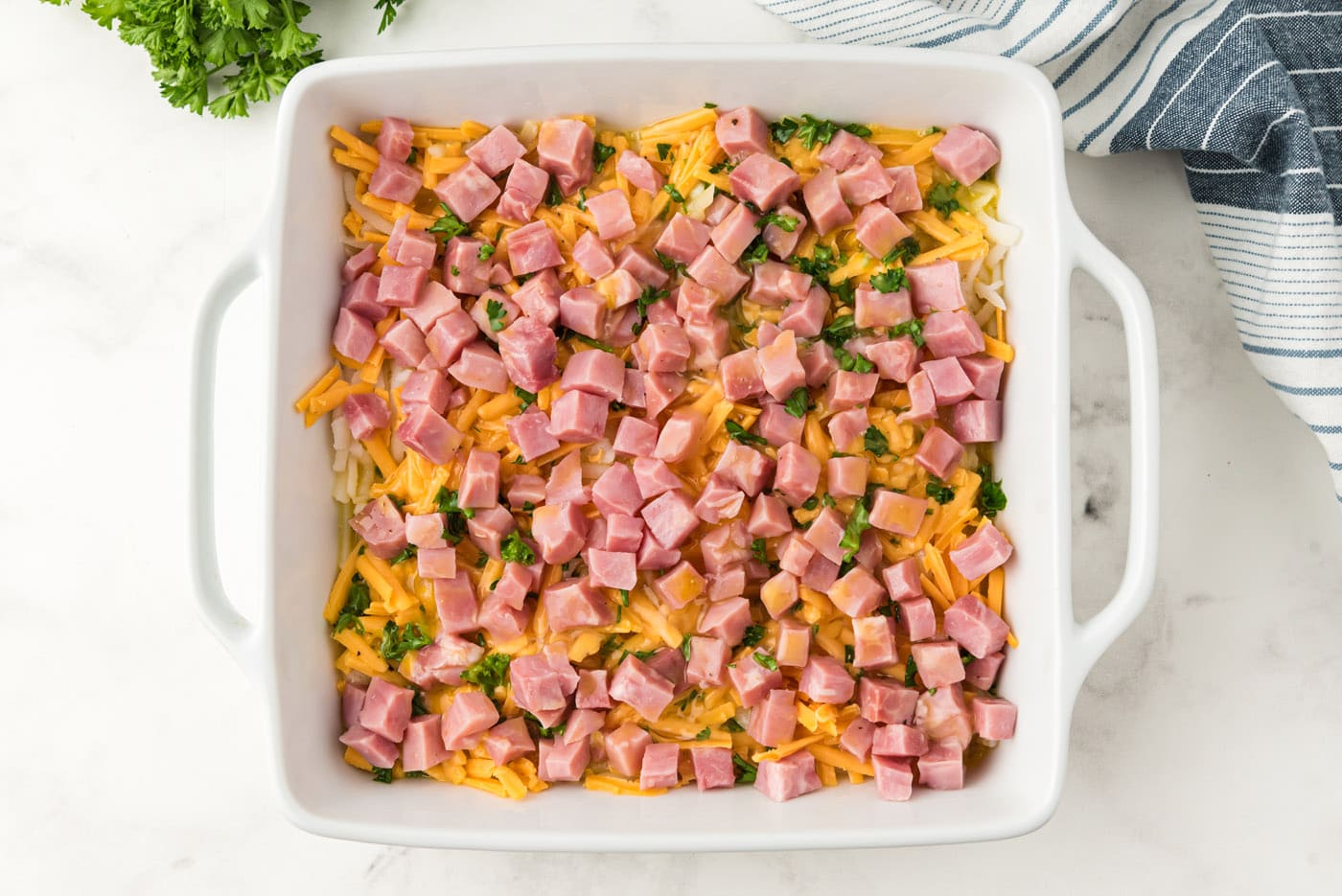 breakfast casserole in a dish