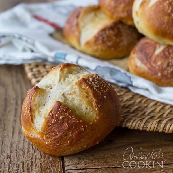 Homemade Bretzel Rolls