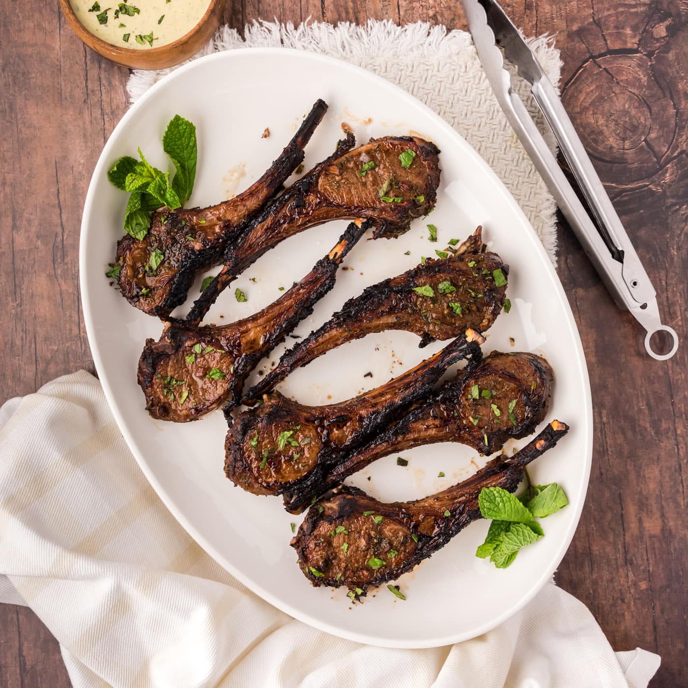 Platter of Broiled Lamb Chops