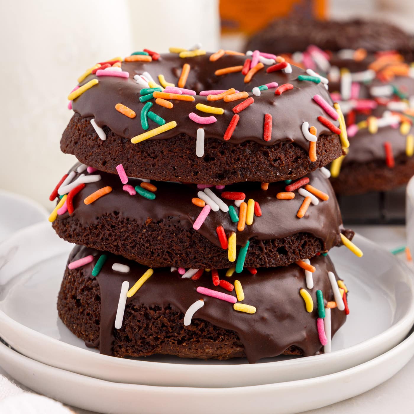 Stack of Bronuts on a plate