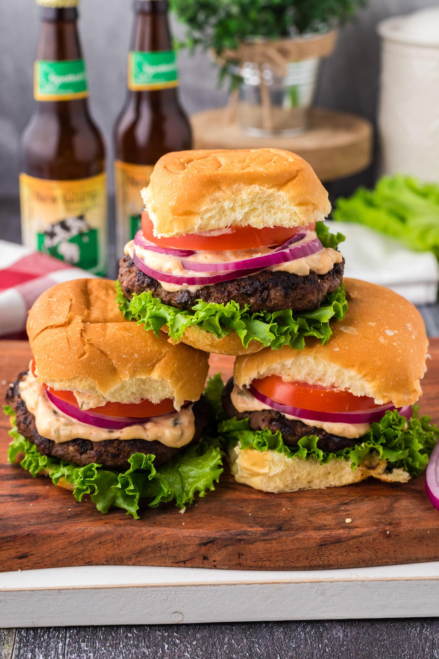 Stack of Buffalo Burgers