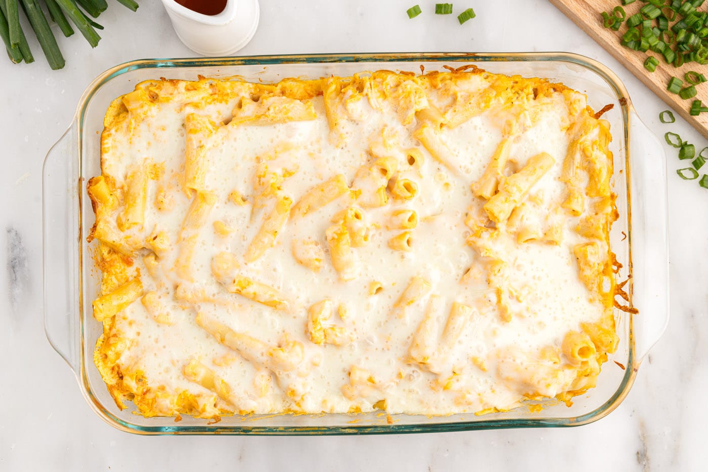 baked buffalo chicken casserole